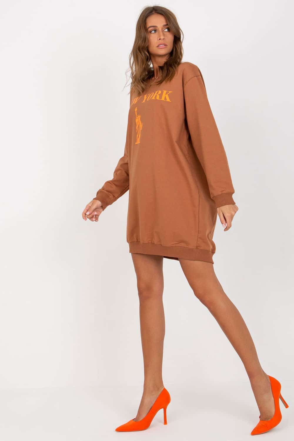 Bluza Damska Model VI-BL-3212.15X Brown - Factory Price - obrazek 4