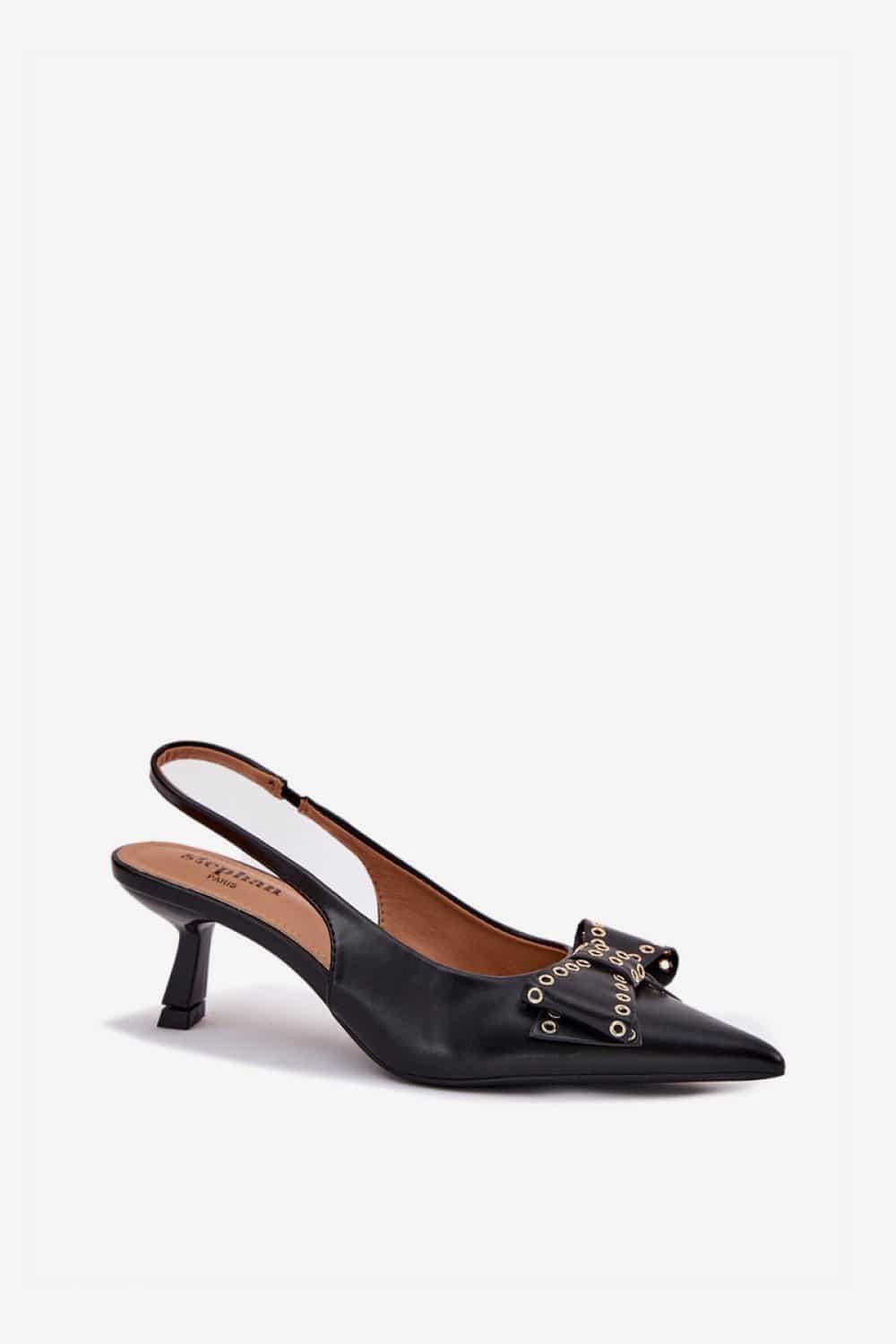 Czółenka Model Folesca QQ-255 Black - Step in style - obrazek 2