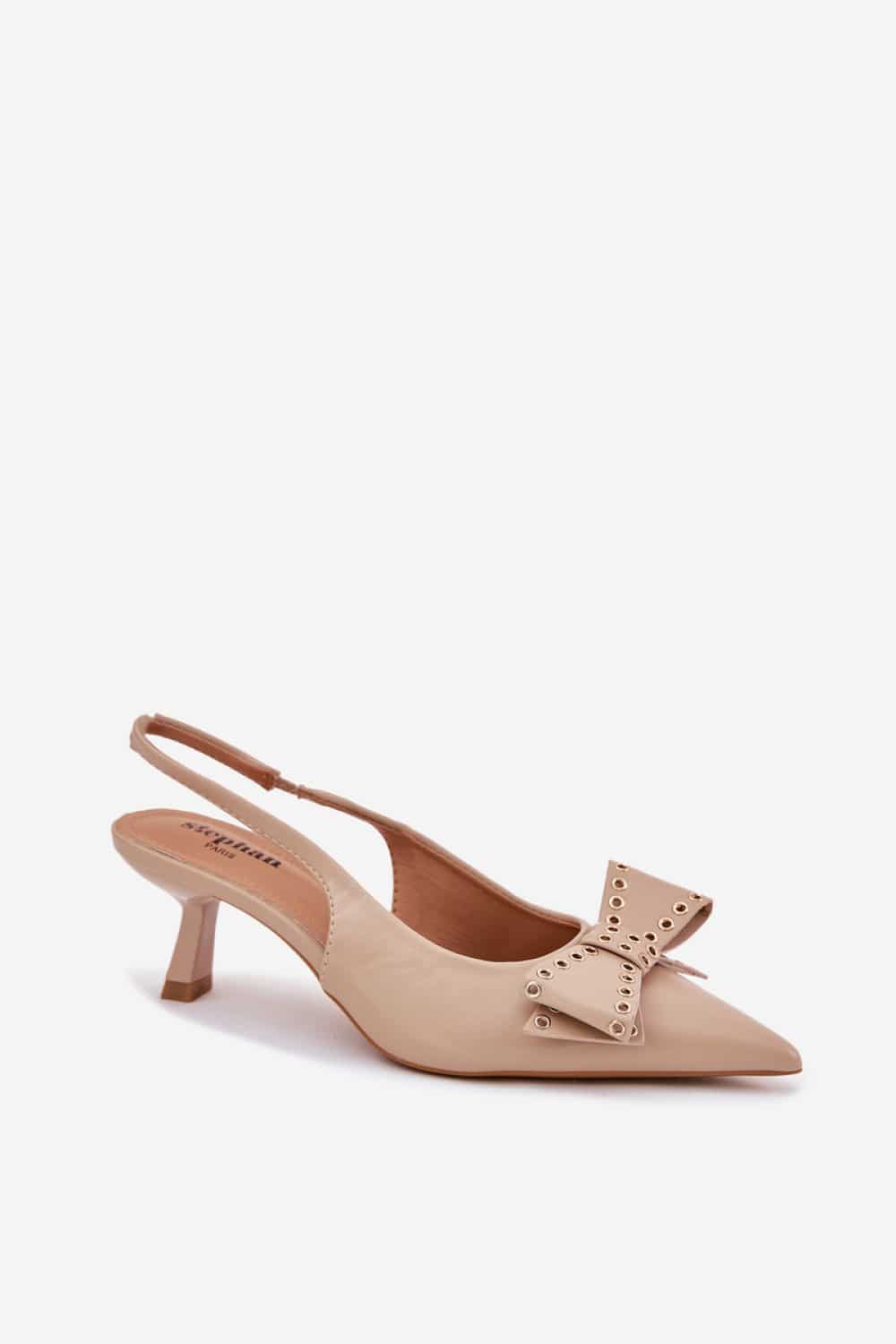 Czółenka Model Folesca QQ-255 Beige - Step in style - obrazek 2