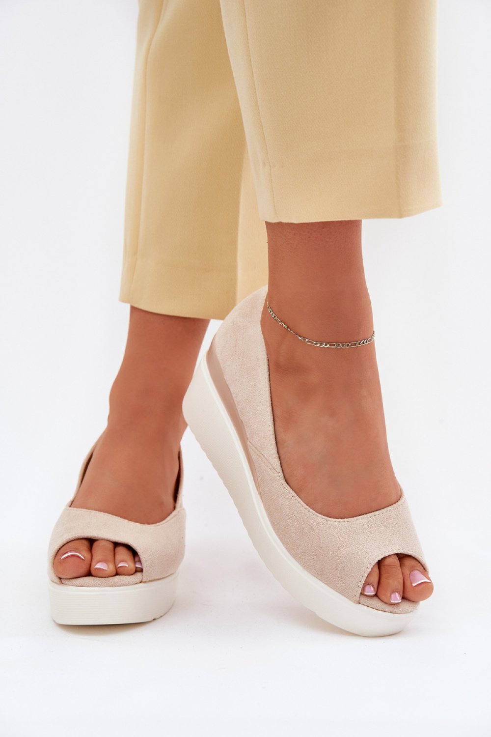 Sandały Model Velira JH528P Beige - Step in style - obrazek 3