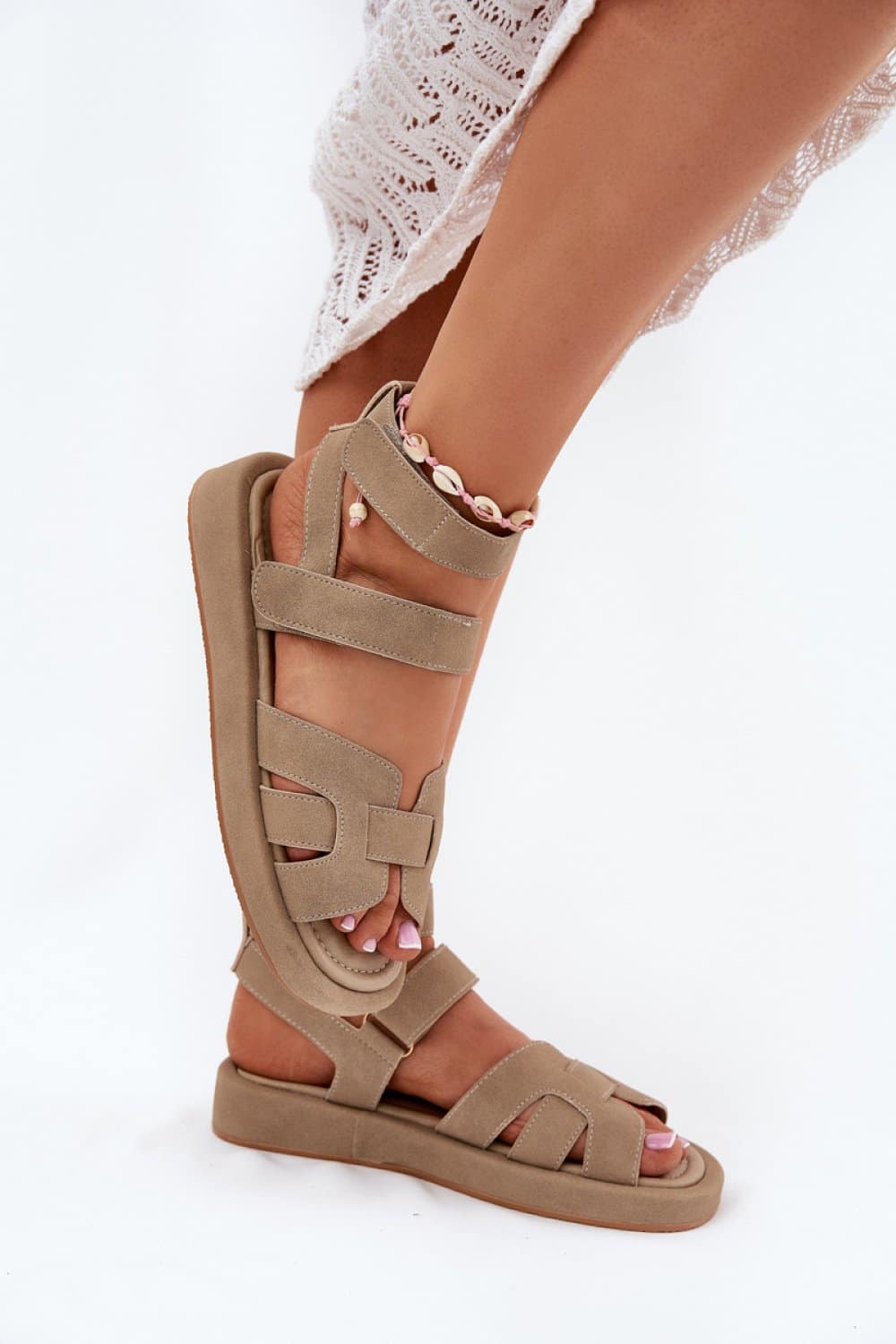 Sandały Model Uvissa NN617 Khaki - Step in style - obrazek 3