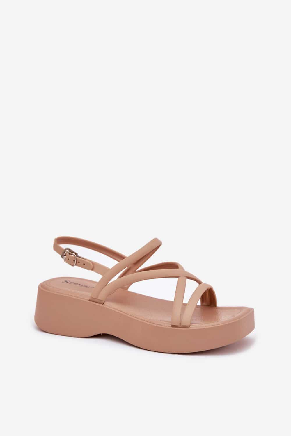 Sandały Model Civara LL-368 Beige - Step in style - obrazek 2