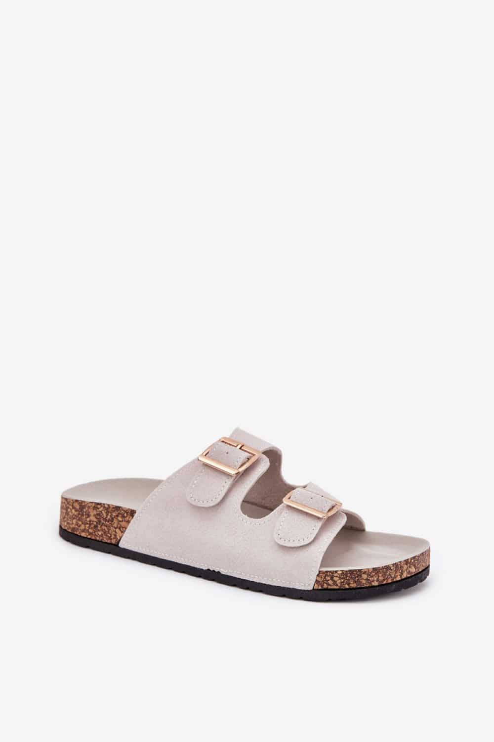 Sandał Klapki Model Lunera 7902 Grey - Step in style - obrazek 2