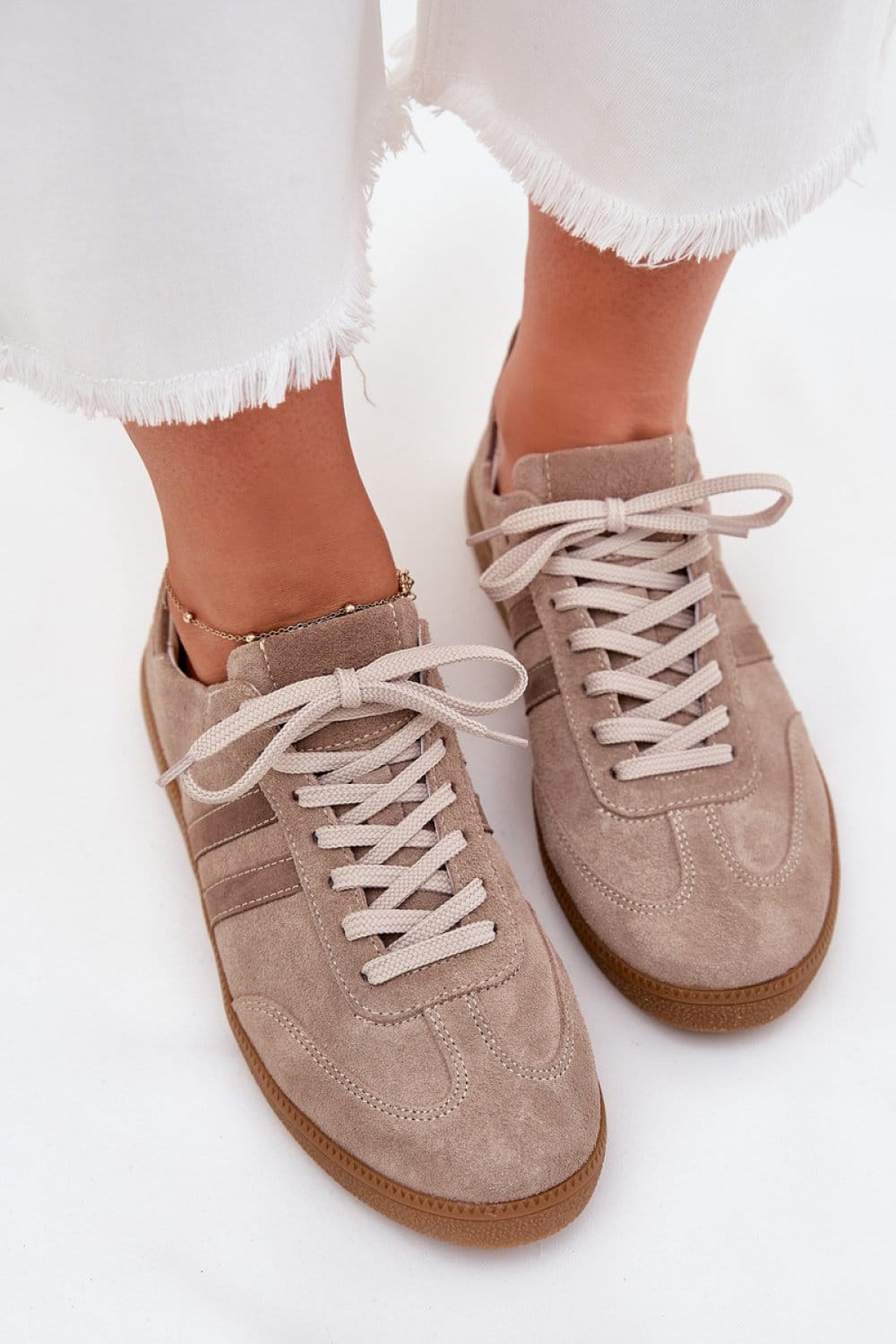 Buty Sportowe Model Zazoo N1068 Dark Beige - Step in style - obrazek 3