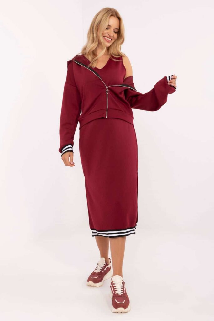 Sukienka Komplet Model IT-KMPL-9719.64 Bordo - Rue Paris