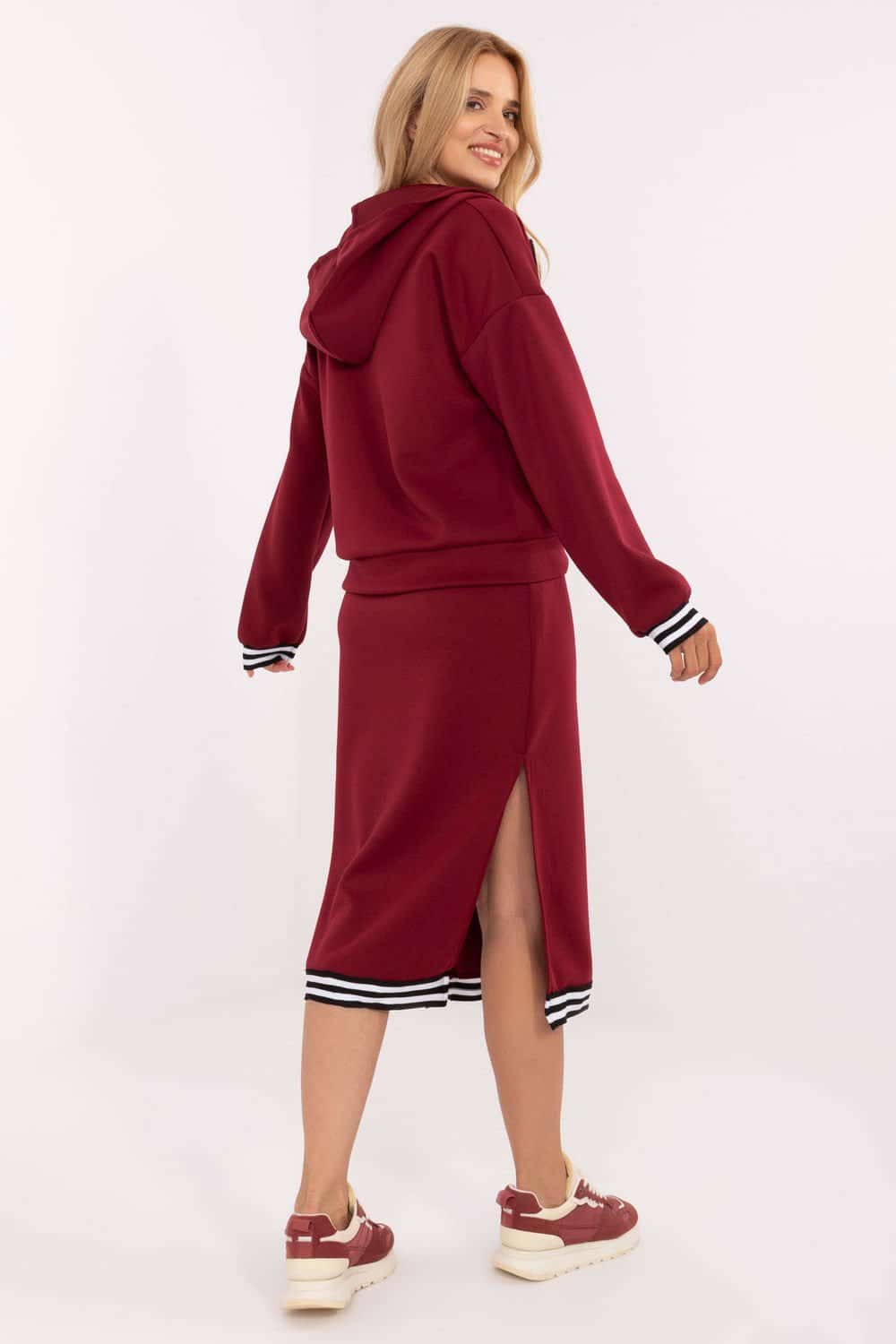 Sukienka Komplet Model IT-KMPL-9719.64 Bordo - Rue Paris - obrazek 3