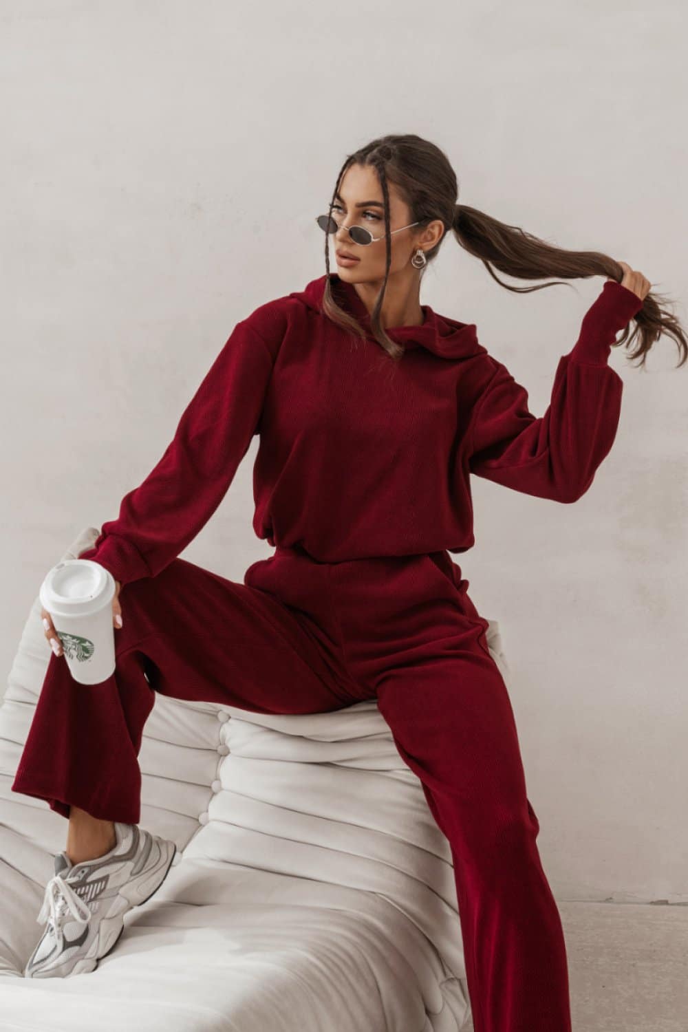 Spodnie Komplet Model Hope 404896182 Bordo - LaBalancia