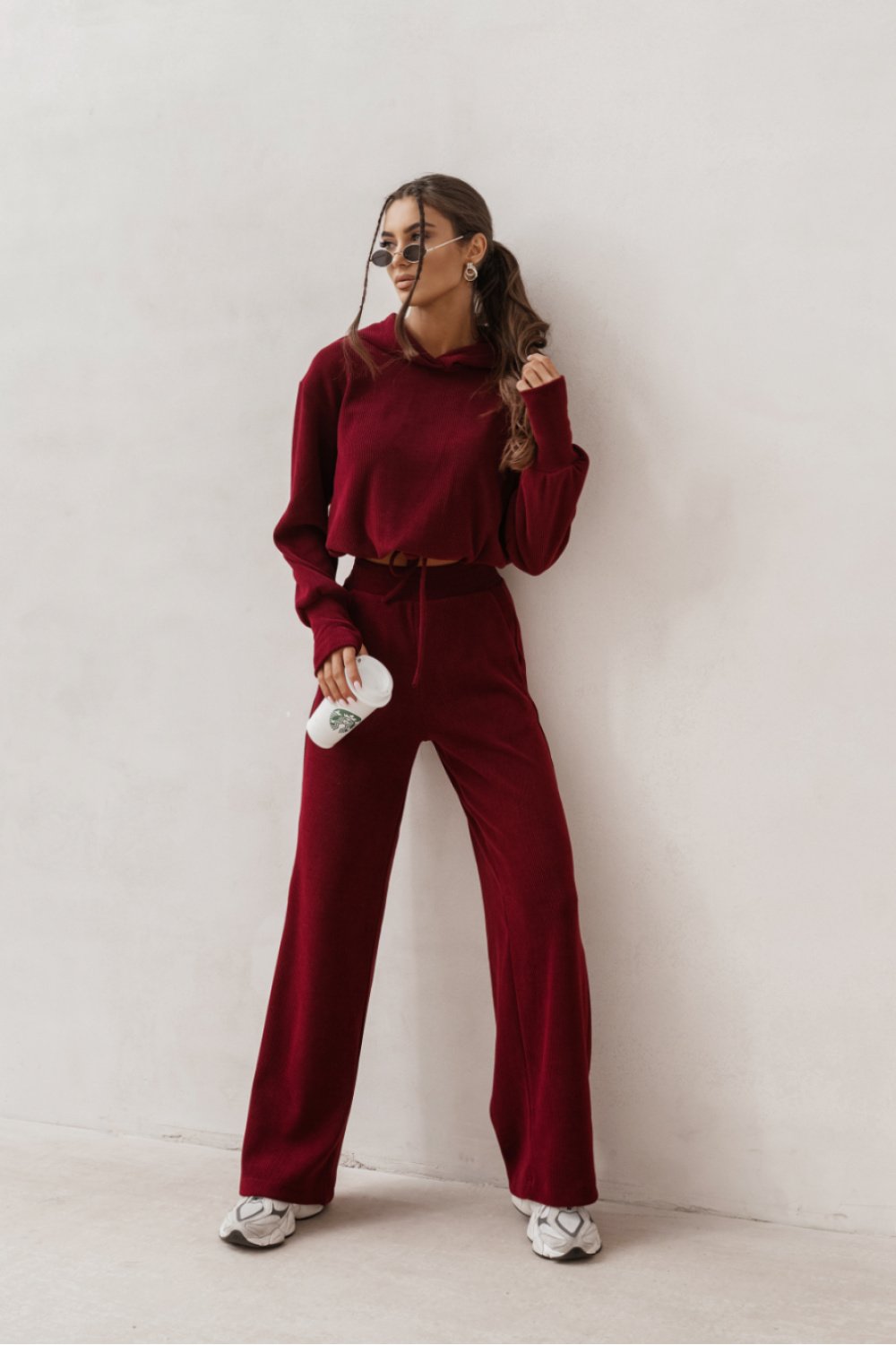 Spodnie Komplet Model Hope 404896182 Bordo - LaBalancia - obrazek 2