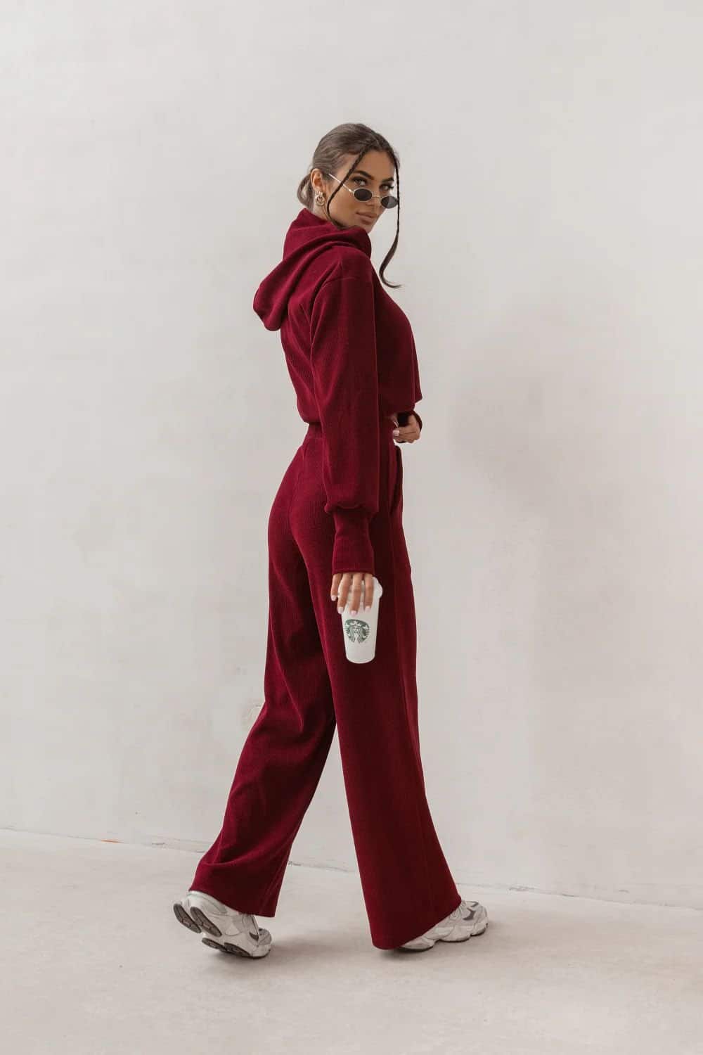 Spodnie Komplet Model Hope 404896182 Bordo - LaBalancia - obrazek 3