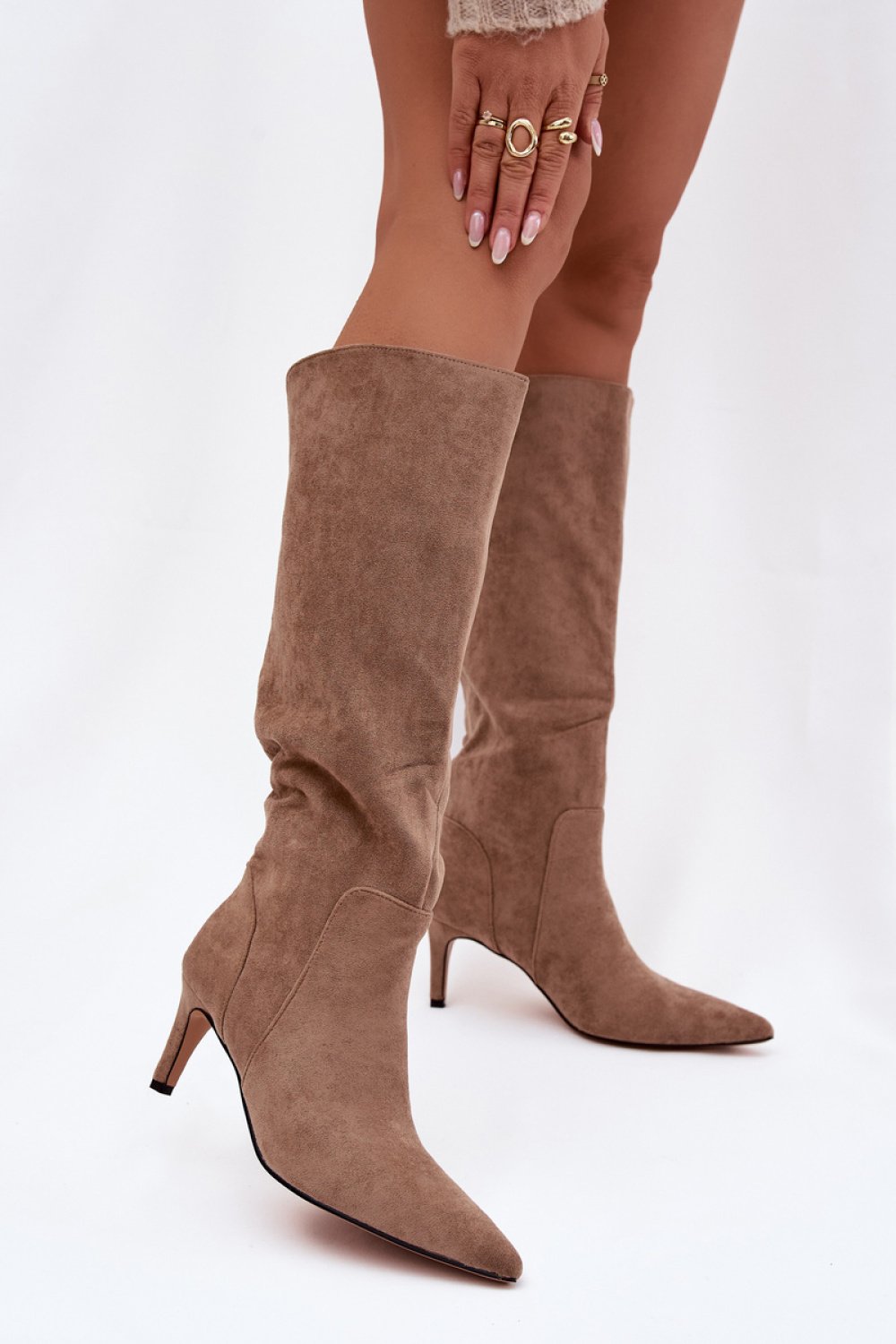Kozaki Model Arelisse CLS-606 Dark Beige - Step in style