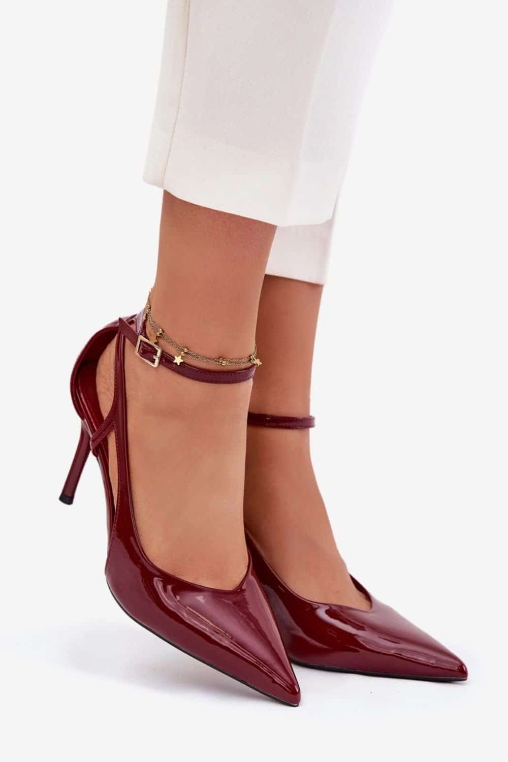 Szpilki Modele Fionnel LE151P Bordo - Step in style - obrazek 3