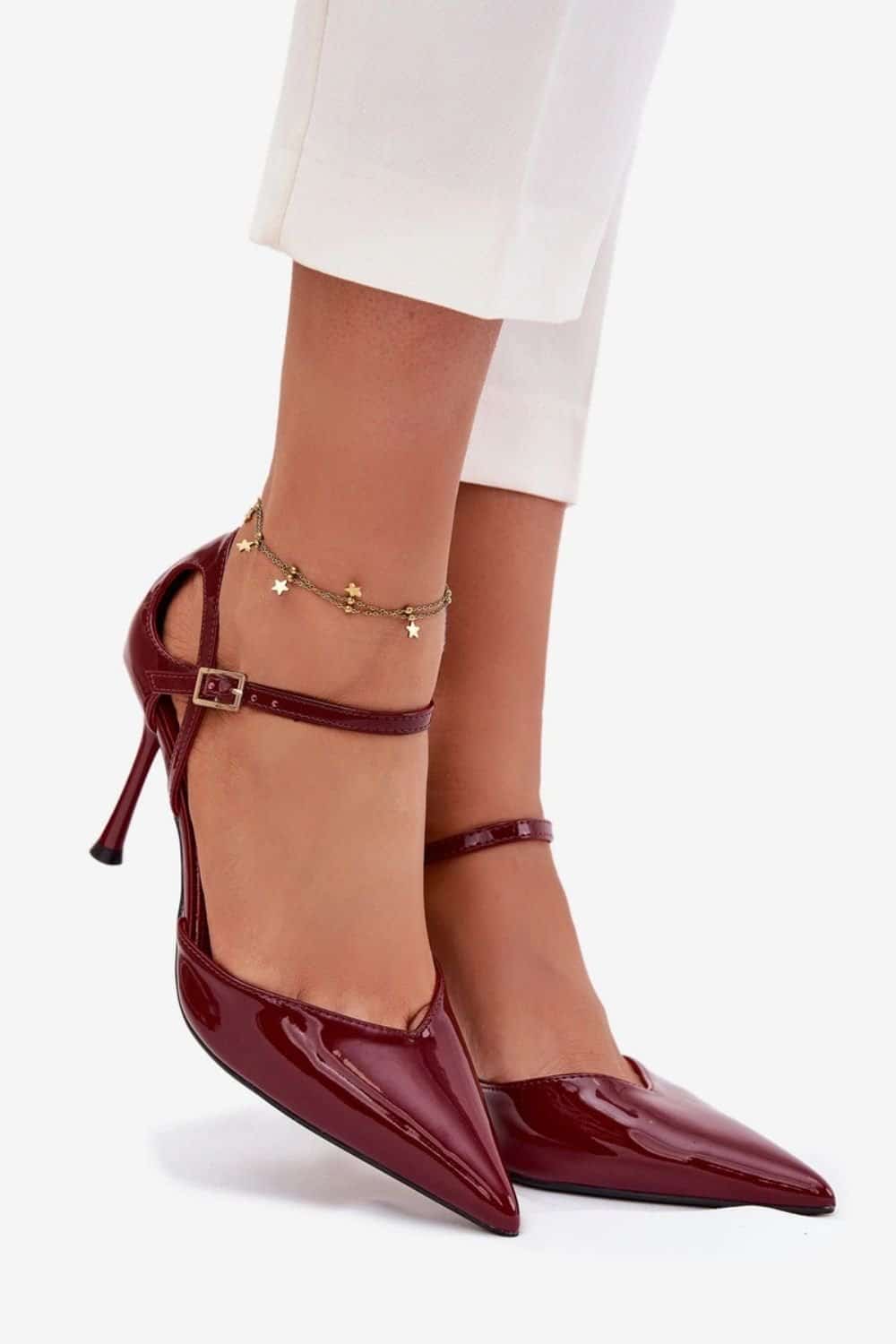 Szpilki Model Tarilin LE150P Bordo - Step in style - obrazek 3