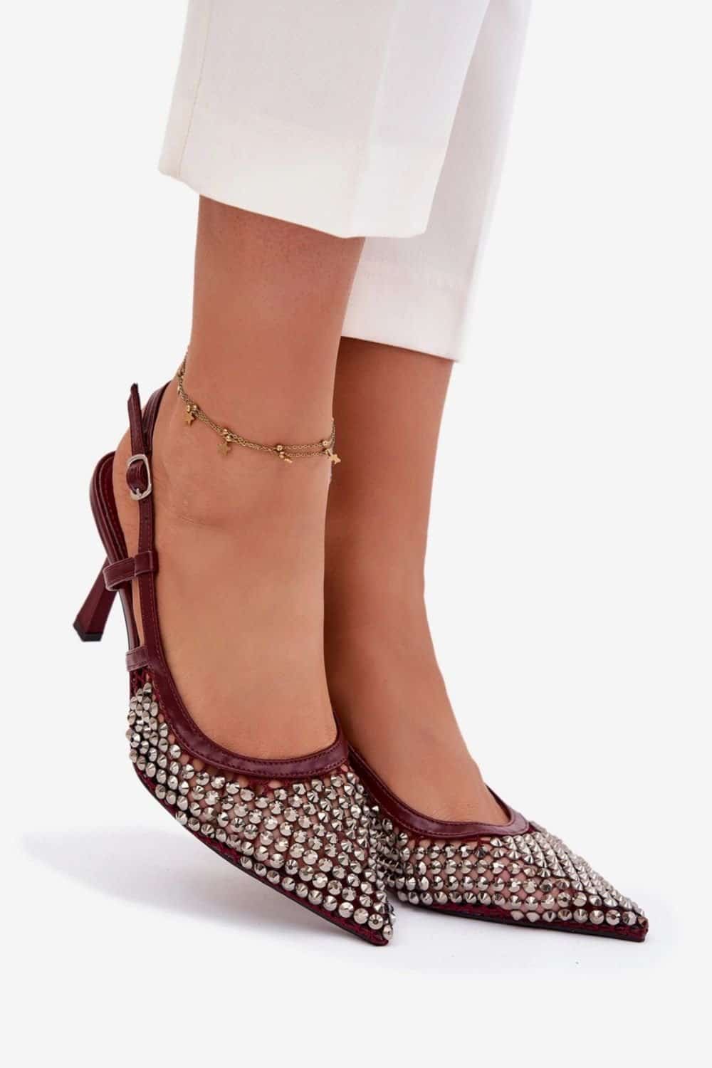 Szpilki Model Selinna JH551 Bordo - Step in style - obrazek 3