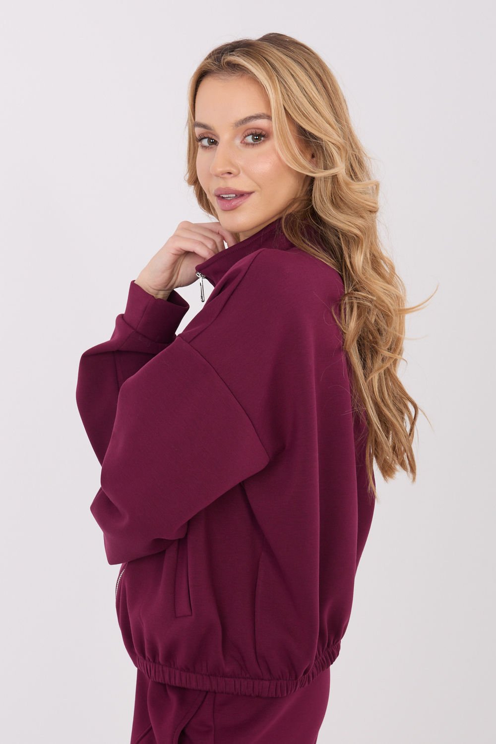 Bluza Damska Model SM-BL-A1562.33 Bordo - Factory Price - obrazek 4