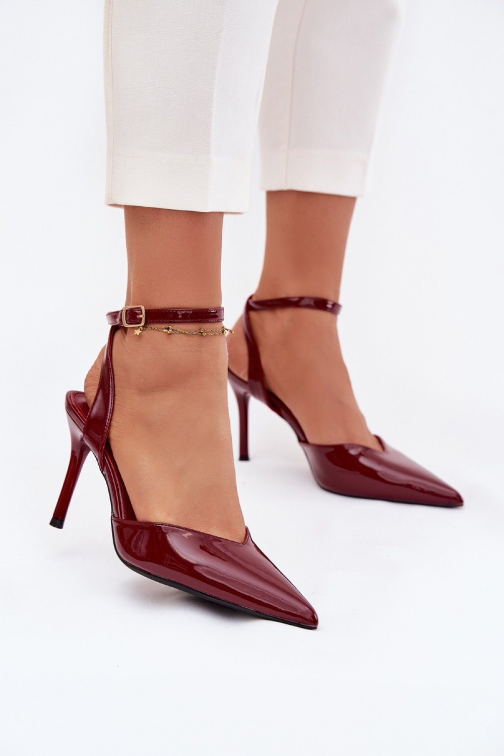 Szpilki Model Laretta LE149P Bordo - Step in style