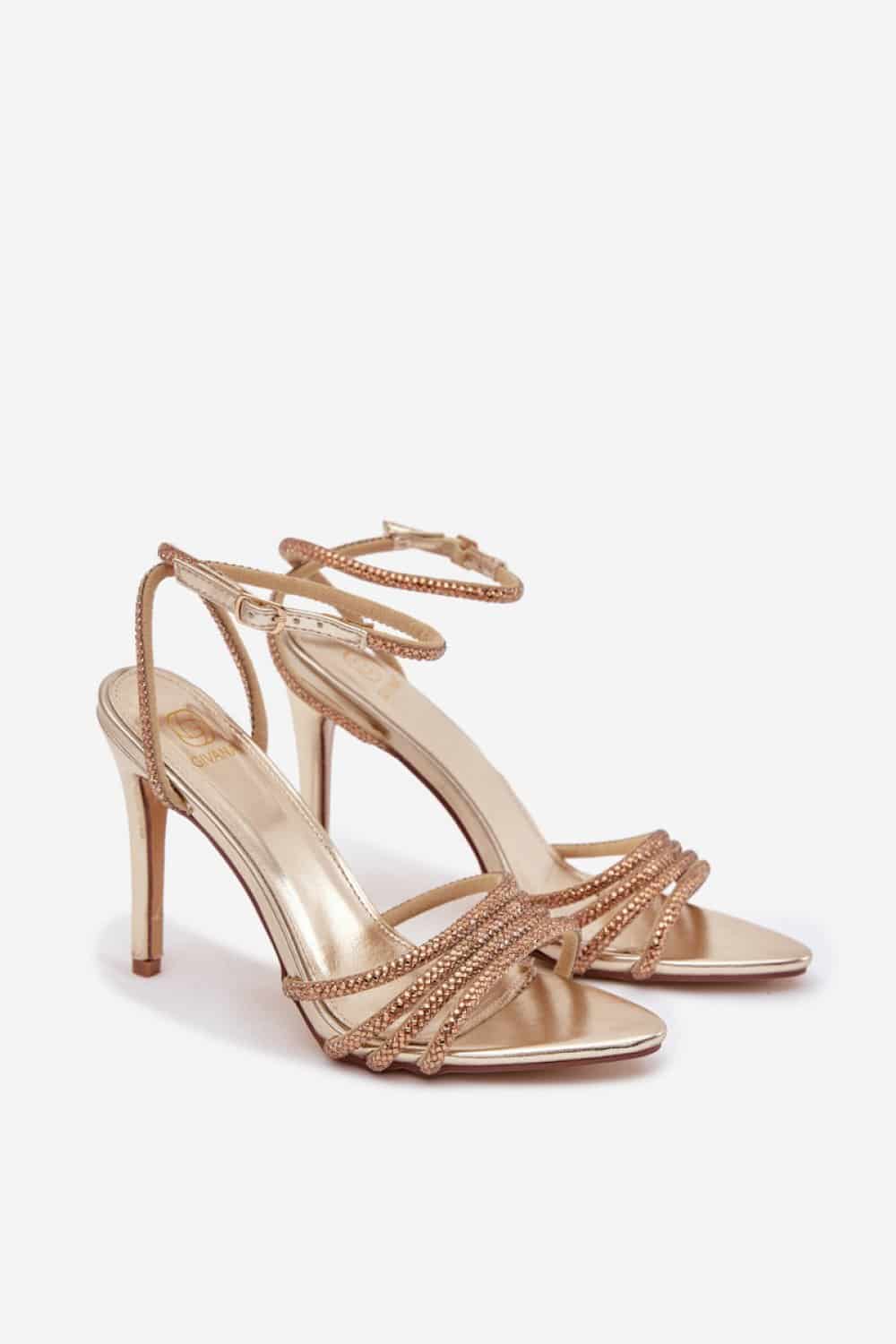 Sandały Model Rosavie SQC-242 Gold - Step in style - obrazek 2