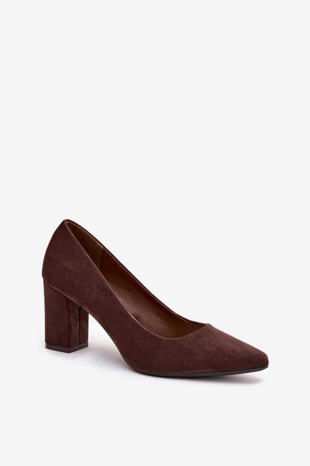 Czółenka Model Sergio Leone PB414 Czekolada Zamsz - Step in style - obrazek 2