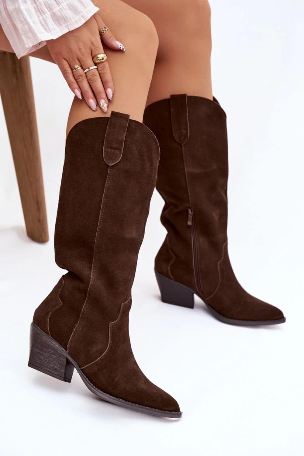 Kozaki Model Urselle 6396 Czekolada - Step in style - obrazek 4