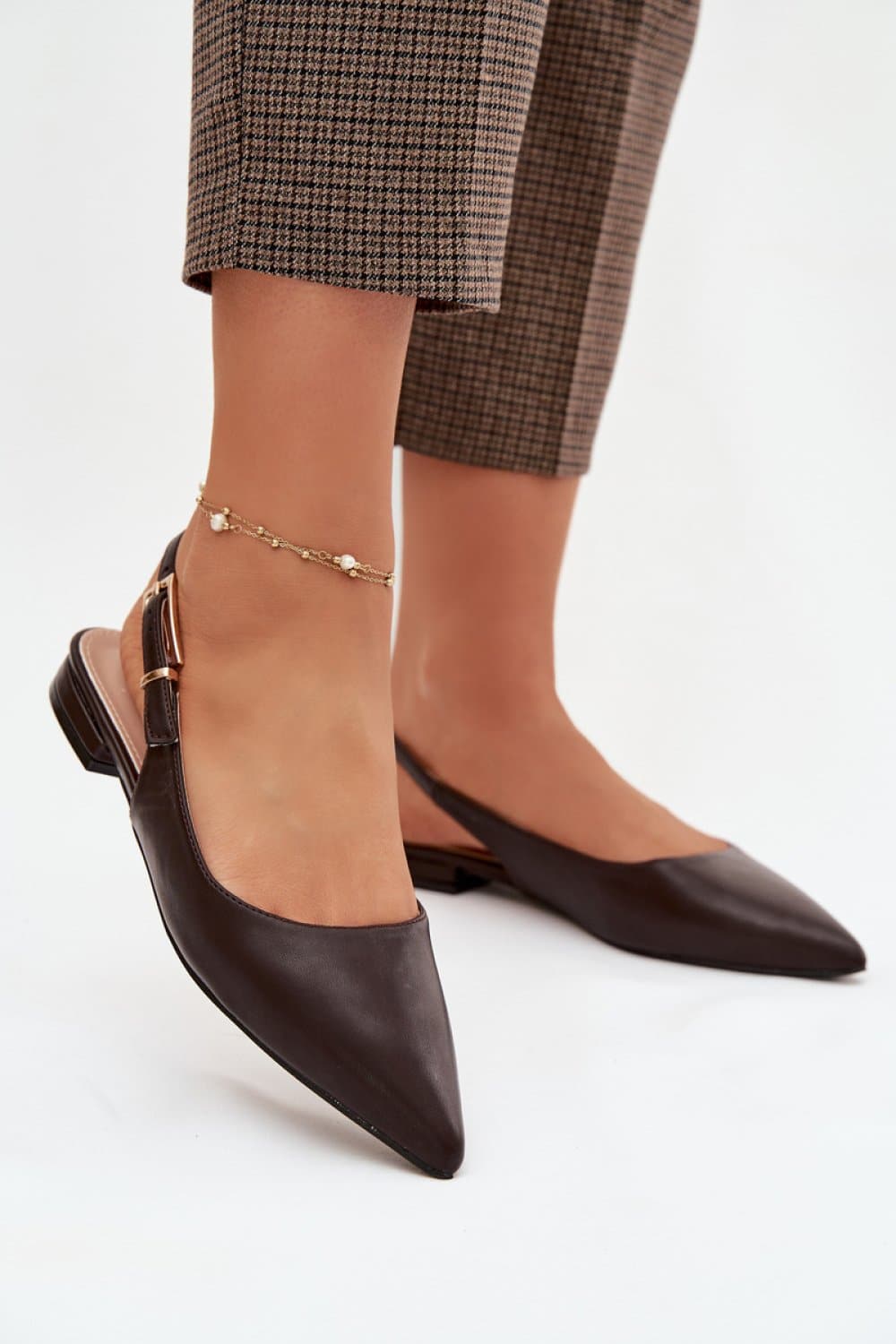 Baleriny Model Iverelle D-046 Czekolada - Step in style