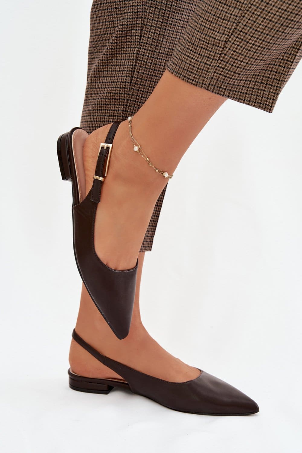 Baleriny Model Iverelle D-046 Czekolada - Step in style - obrazek 3