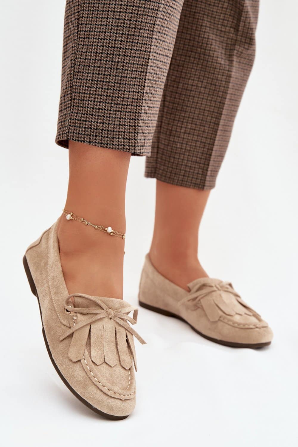 Mokasyny Model Glorina D-063 Beige - Step in style