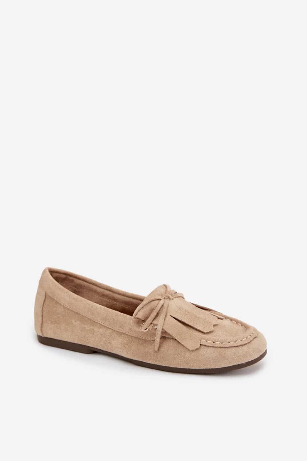 Mokasyny Model Glorina D-063 Beige - Step in style - obrazek 2