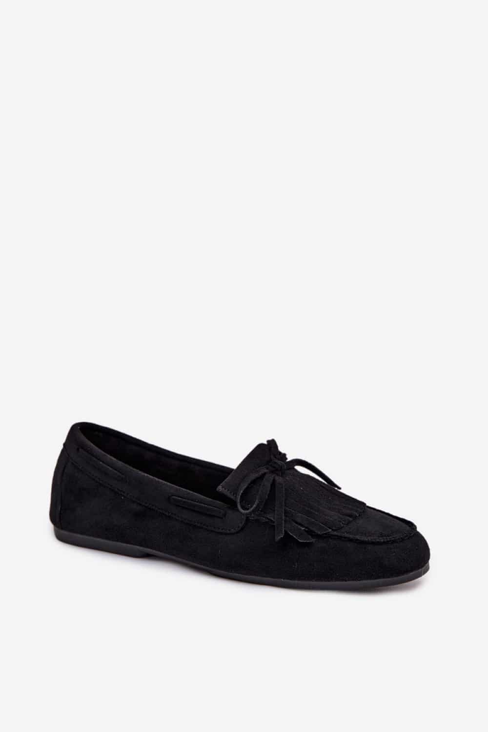Mokasyny Model Janelisse QQ-274 Black - Step in style - obrazek 2