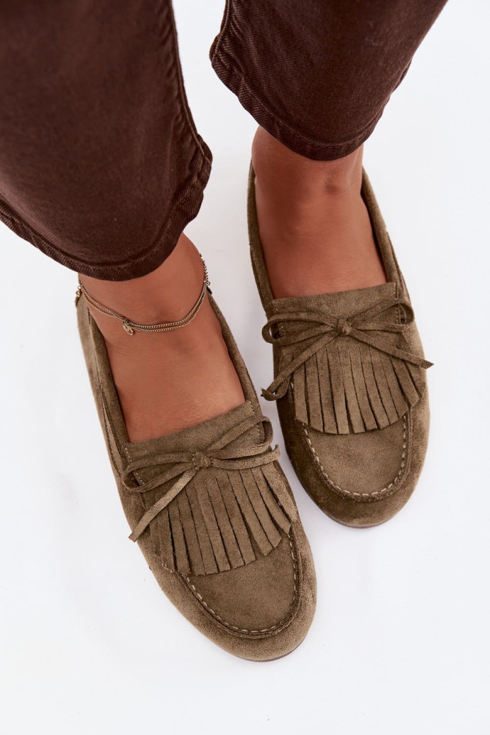 Mokasyny Model Janelisse QQ-274 Green - Step in style - obrazek 3