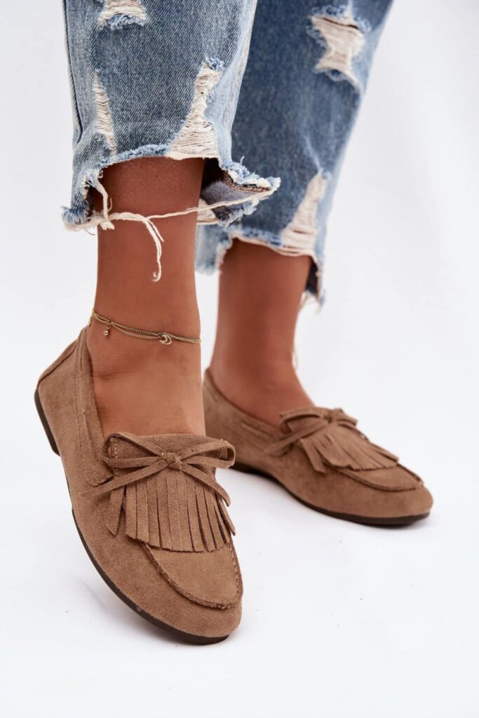 Mokasyny Model Janelisse QQ-274 Light Brown - Step in style