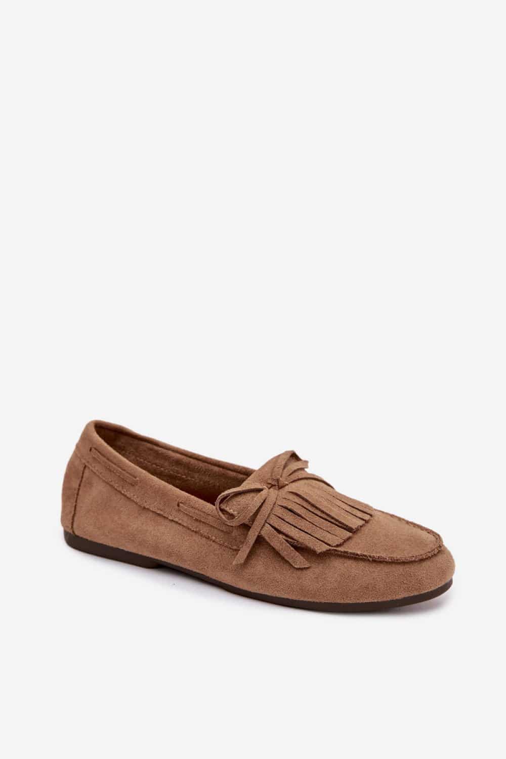 Mokasyny Model Janelisse QQ-274 Light Brown - Step in style - obrazek 2