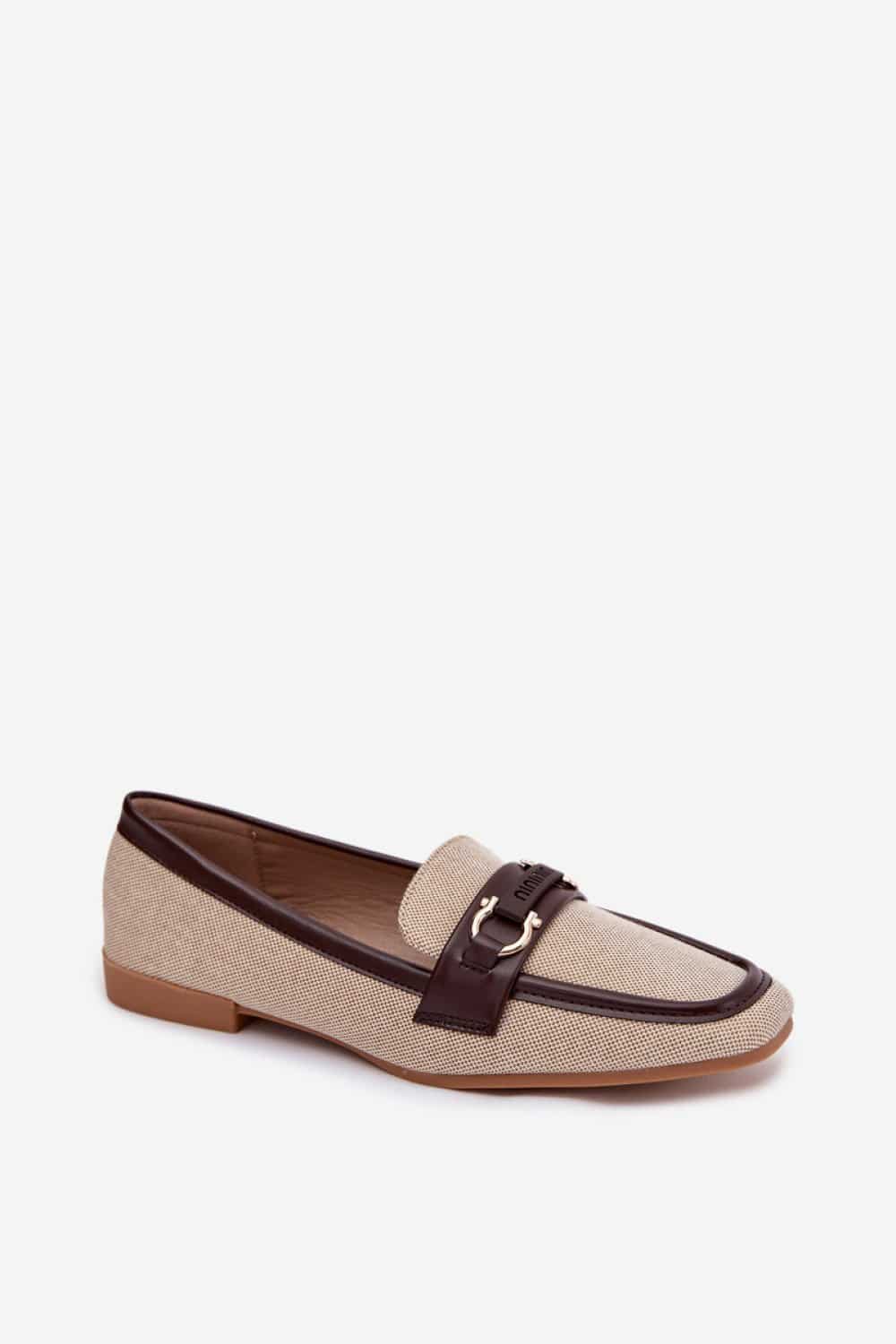 Mokasyny Model Evelora H8-515 Brown/Beige - Step in style - obrazek 2