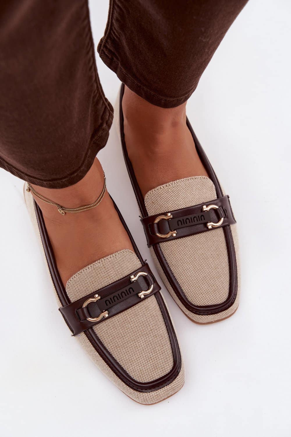 Mokasyny Model Evelora H8-515 Brown/Beige - Step in style - obrazek 3
